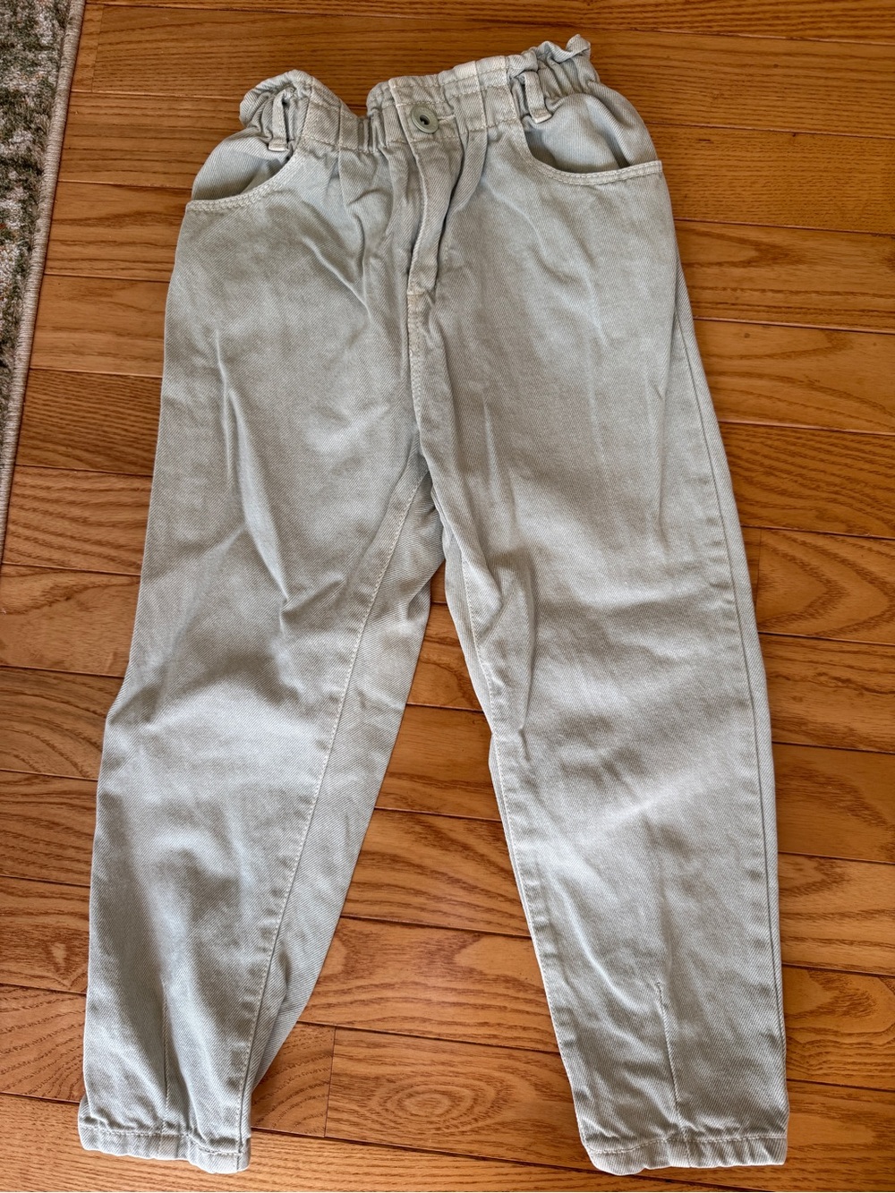 Zara Light Sage Green Kids Jeans